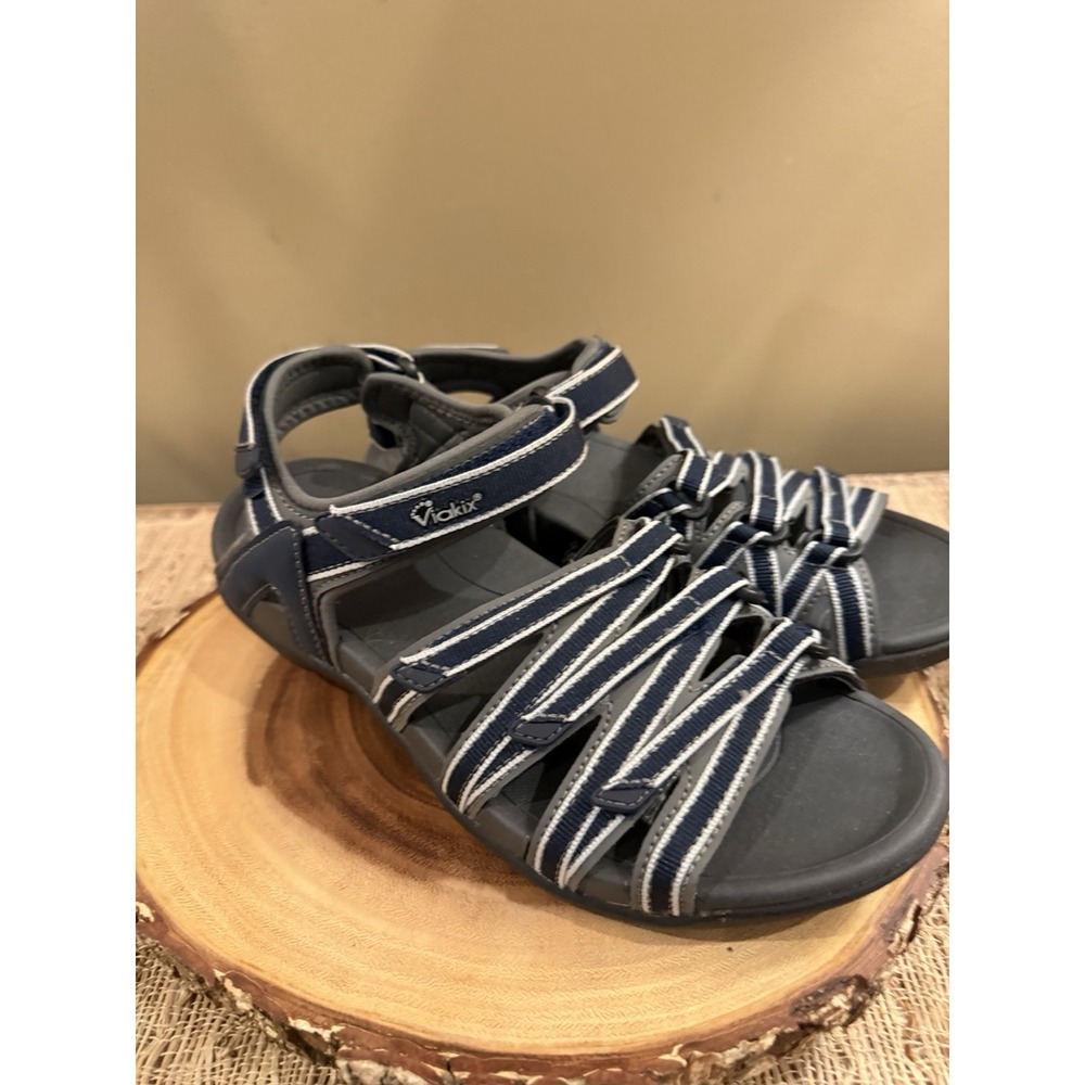 Viakix Acadia Sandals Women's Sz-8 Carbon Comfort Adjustable Strap Hiking New - Picture 4 of 13